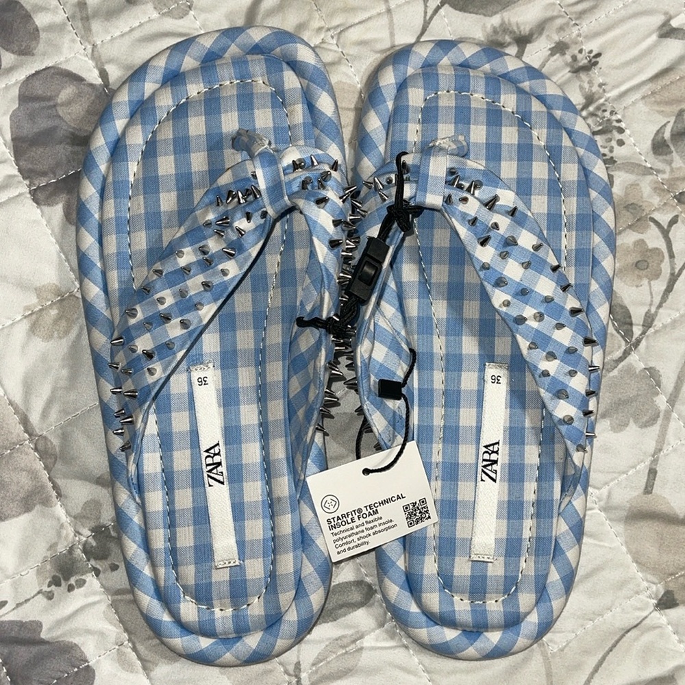New Zara studded sandals and sock bundle